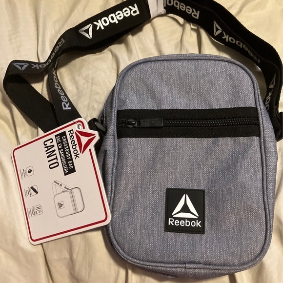 Reebok Bags Reebok Canto Crossbody Bag Grey And Black Poshmark